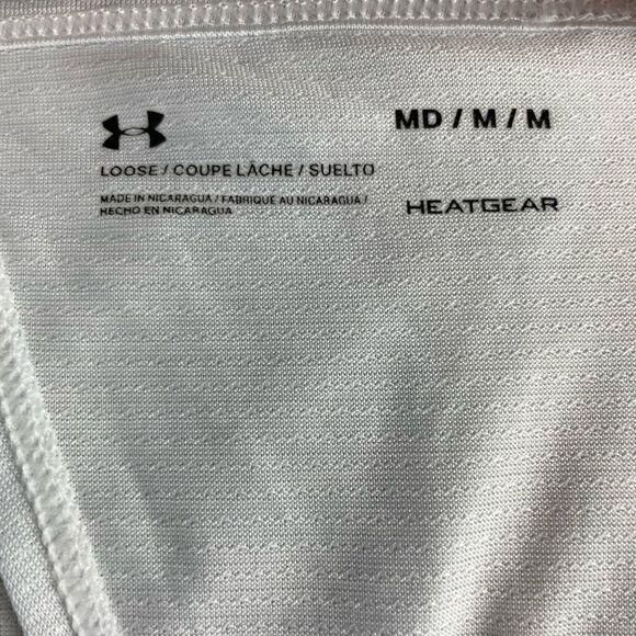 Under Armour White Athletic Top Size M EUC - Picture 5 of 5